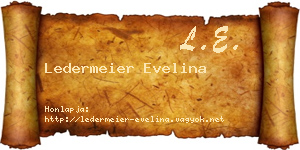Ledermeier Evelina névjegykártya